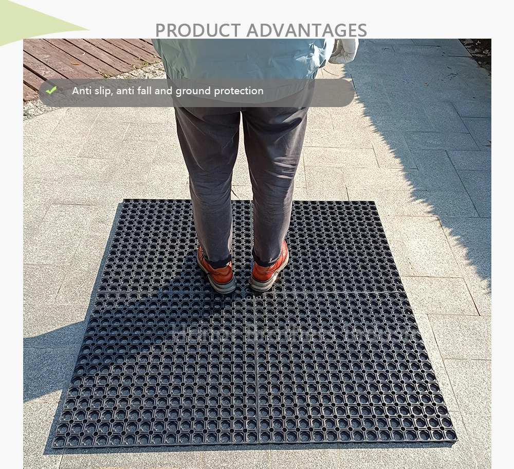 Lightweight Anti-Slip Durable Modular Interlocking Drainage Tiles, Deck Mat with Drainage