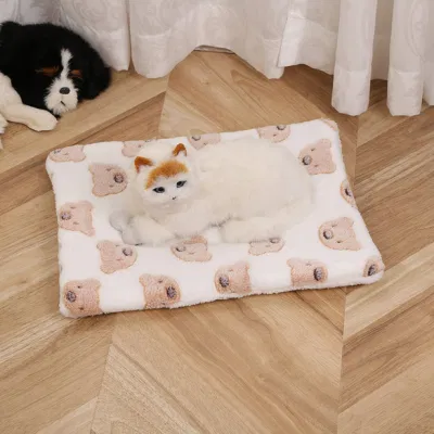 Warm Soft Comfort Plush Pet Bed Dog Blanket Mat