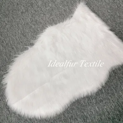 Long Pile Solid Household Modern Bedroom Rattan Sheepskin Fur Rug